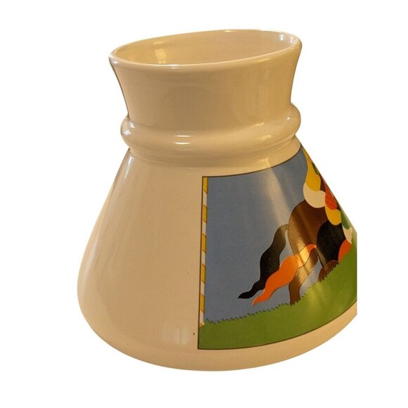 Vintage Otagiri Japan No Spill Mug Wide Bottom Horse Racing Horses Equestrian - Picture 4 of 6